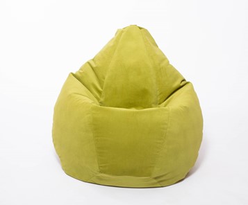 Кресло-мешок Груша малое, велюр однотон, травянное в Барнауле - предосмотр 1