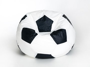 Кресло-мешок Мяч большой, бело-черный в Барнауле