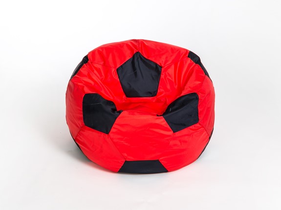 Кресло-мешок Мяч большой, красно-черный в Барнауле - изображение