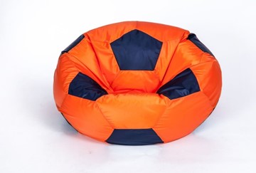 Кресло-мешок Мяч большой, оранжево-черный в Барнауле