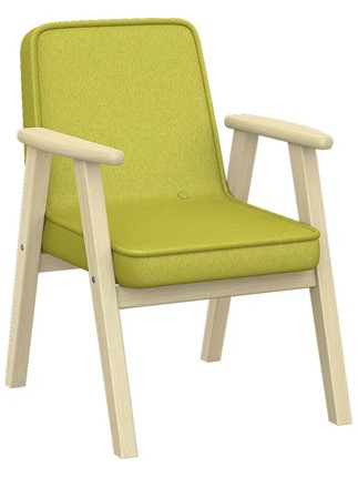 Кресло Ретро ткань лайм, каркас лак в Барнауле - изображение