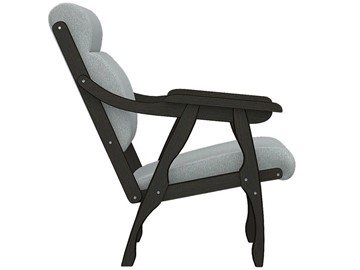 Кресло Вега 10 ткань серый, каркас венге в Барнауле - предосмотр 3