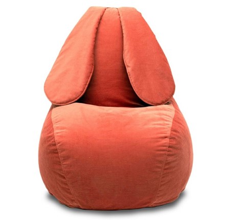Кресло-игрушка Зайка (длинные уши), оранжевый в Барнауле - изображение