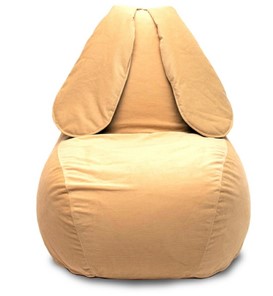 Кресло-мешок Зайка (длинные уши), желтый в Барнауле