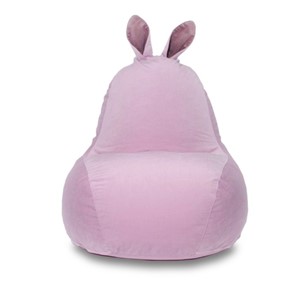 Кресло-мешок Зайка (короткие уши), розовый в Барнауле - предосмотр