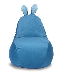 Кресло-мешок Зайка (короткие уши), синий в Барнауле - предосмотр