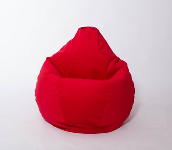Кресло-мешок Груша большое, велюр однотон, красное в Барнауле - предосмотр 2