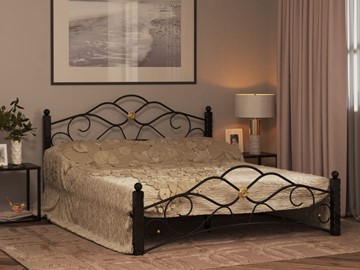 Кровать в спальню Гарда 3, 160х200, черная в Барнауле
