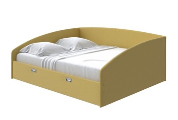 Кровать 2-спальная Bono 160х200, Рогожка (Firmino Канареечный) в Барнауле
