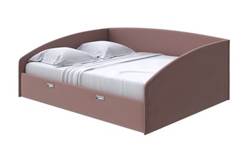 Двуспальная кровать Bono 180х200, Экокожа (Молочный шоколад) в Барнауле