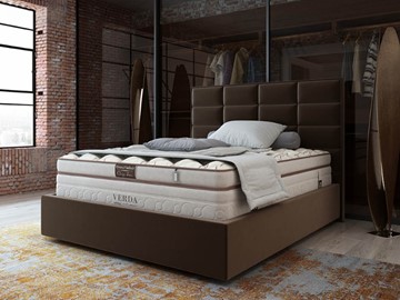 Кровать спальная Chocolate Compact/Island M 160х200, Микровелюр (Manhattan Лесной каштан) в Барнауле
