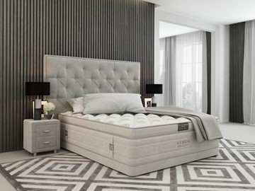 Кровать спальная Classic Compact/Basement 180х200, Флок (Велсофт Серый) в Барнауле