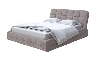 Двуспальная кровать Corso-6 140x200, Рогожка (Levis 25 Светло-коричневый) в Барнауле