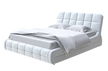 Кровать в спальню Corso-6 160х200, Флок (Бентлей Светло-серый) в Барнауле