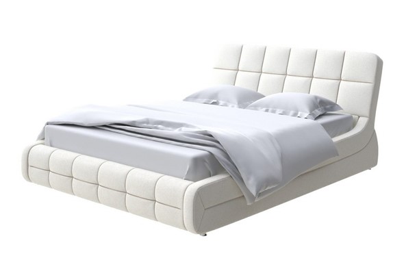 Кровать спальная Corso-6 200х200, Искусственная шерсть (Лама Лён) в Барнауле - изображение