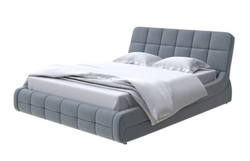 Спальная кровать Corso-6 200х200, Велюр (Forest 17 Серый) в Барнауле