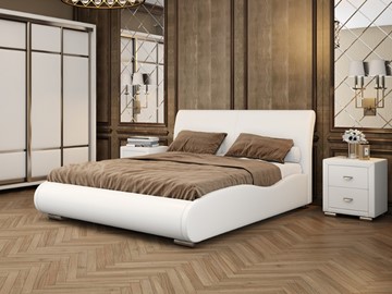 Кровать Corso-8 Lite 160х200, Экокожа (Белый) в Барнауле