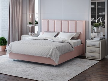 Спальная кровать Routa 200х200, Велюр (Ultra Розовый мусс) в Барнауле