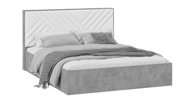 Кровать спальная с подъемным механизмом Хилтон Тип 1 без заглушины (Ателье светлый/Белый) в Барнауле