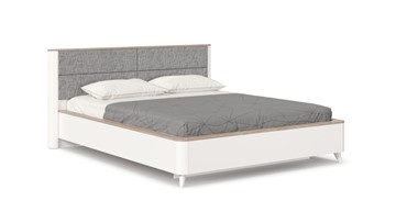 Кровать Стефания 1600 с кроватным основанием ЛД 413.150, Дуб Маувелла PR/Белый в Барнауле