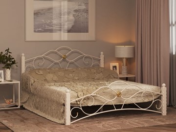 Кровать двуспальная Гарда 3, 160х200, белая в Барнауле