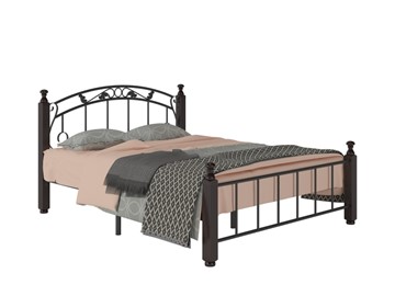 Кровать 1,5-спальная Гарда 5, 140х200, черная в Барнауле - предосмотр 1