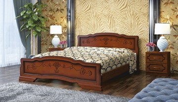 Кровать двуспальная Карина-6 (Орех) 160х200 в Барнауле