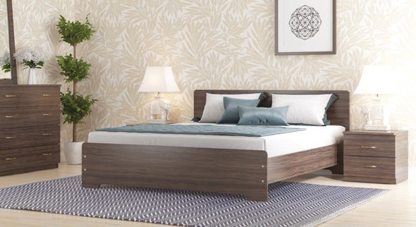 Кровать двуспальная Золушка, 160х200 с основанием, венге в Барнауле - изображение