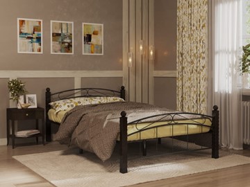 Спальная кровать Гарда 15, 140х200, черная в Барнауле - предосмотр