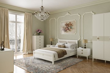 Кровать спальная Фрида (белый античный) 160х200 в Барнауле - предосмотр 2