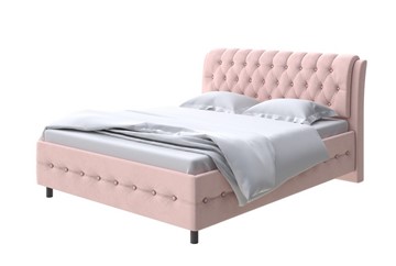 Полутороспальная кровать Como (Veda) 4 140х200, Велюр (Ultra Розовый мусс) в Барнауле