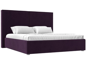 Кровать с подъемным механизмом Аура 160, Фиолетовый (Велюр) в Барнауле
