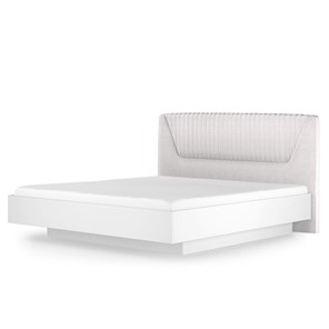 Кровать с подъемным механизмом Марсель-11 (Белый, ткань Catania white) 1400 в Барнауле - предосмотр