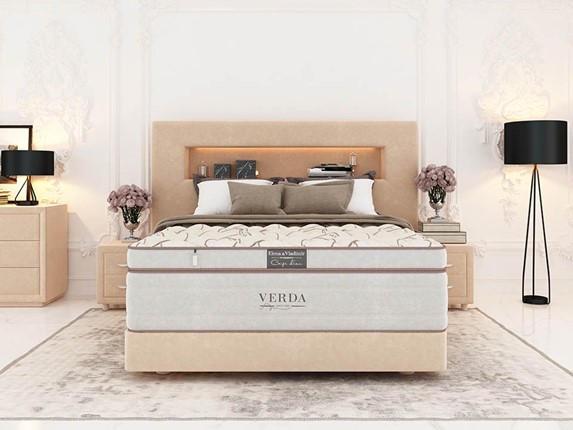 Двуспальная кровать Smart Compact/Podium M 160х200, Флок (Велсофт Бежевый) в Барнауле - изображение