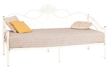 Односпальная кровать Federica (mod. AT-881) дерево гевея/металл, 90*200 см (Day bed), Белый (butter white) в Барнауле