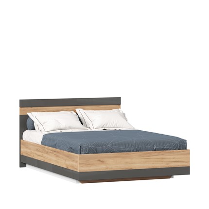 Спальная кровать Фиджи 1400 с подъемным механизмом ЛД 659.075, Дуб золотой/Антрацит в Барнауле - изображение