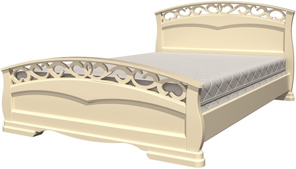Спальная кровать Грация-1 (слоновая кость) 140х200 в Барнауле - изображение