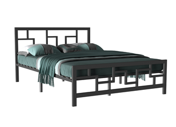 Кровать в спальню Лофт 3, 160х200, черная в Барнауле - предосмотр