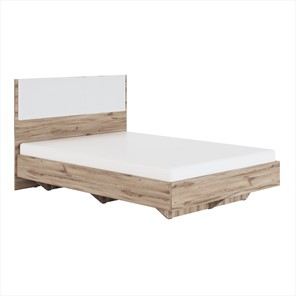 Спальная кровать Николь (мод.1.2) 1,4 белая экокожа, с ортопедическим основанием в Барнауле
