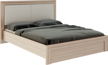 Двуспальная кровать Глэдис М31 (Шимо светлый/Белый текстурный) в Барнауле