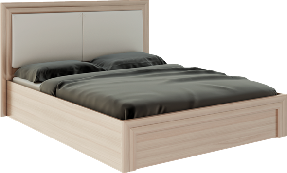 Кровать с механизмом двуспальная Глэдис М32 (Шимо светлый/Белый текстурный) в Барнауле - изображение