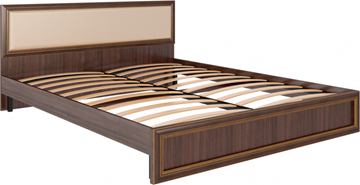 Кровать спальная Беатрис М10 с мягким изголовьем (Орех Гепланкт) в Барнауле