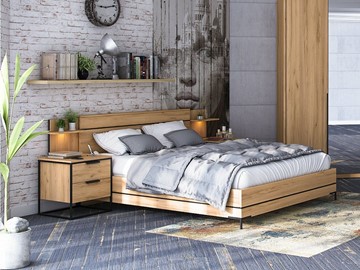 Модульная спальня Норд, Базовый набор, дуб золотой в Барнауле - предосмотр