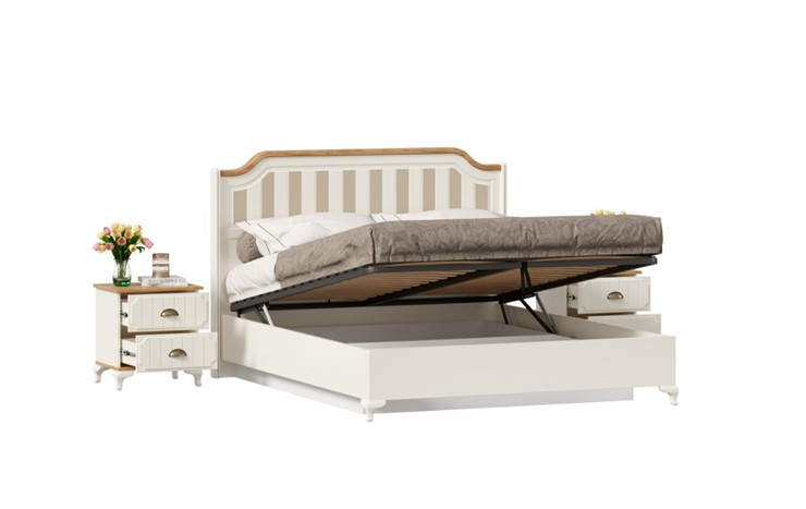 Гарнитур в спальню Вилладжио, набор 3 (кровать 1600 с механизмом) в Барнауле - изображение 1