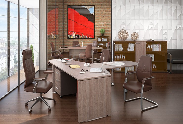 Офисный комплект мебели Xten в опенспэйс для четырех сотрудников в Барнауле - изображение 2