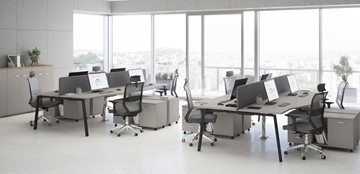 Офисный комплект мебели А4 (металлокаркас TRE) белый премиум / металлокаркас белый в Барнауле - предосмотр 5