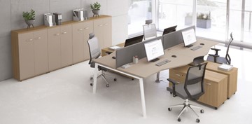 Офисный комплект мебели А4 (металлокаркас TRE) белый премиум / металлокаркас белый в Барнауле - предосмотр 9