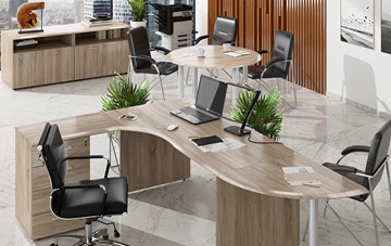 Мебель для персонала Wave 2, рабочий стол и конференц-стол в Барнауле
