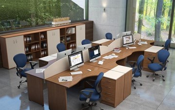 Мебель для персонала IMAGO - рабочее место, шкафы для документов в Барнауле - предосмотр