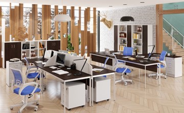 Комплект офисной мебели Imago S - два стола, две тумбы в Барнауле